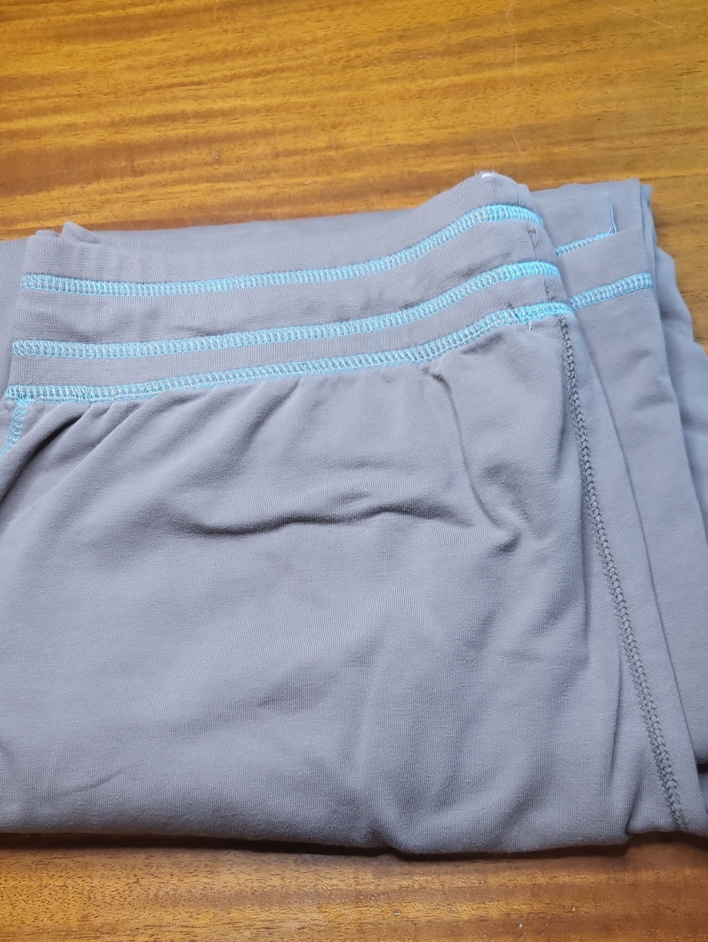 Danskin Now Gray Sweat-pants with Light Green Top Stitching